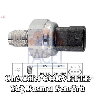 FACET Yağ basıncı sensörü — Chevrolet Corvette