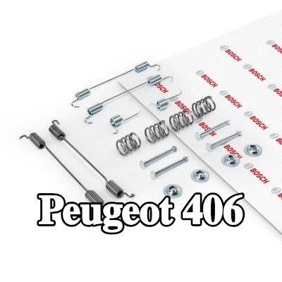 BOSCH مجموعة تركيب حذاء الفرامل مع نوابض — Peugeot 406