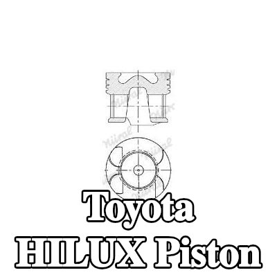 NÜRAL Keystone bağlantı kolu için piston, soğutma kanallı, piston segman taşıyıcısı ile — Toyota Hilux