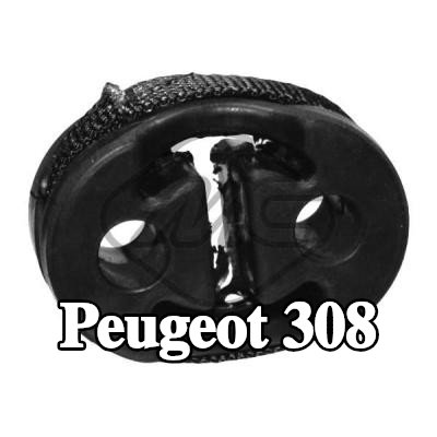Metalcaucho مخمد مطاطي، كاتم الصوت — 2007 Peugeot 308