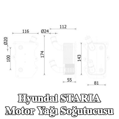 MAHLE Conta/sızdırmazlık elemanı olmayan motor yağı soğutucusu — Hyundai Staria