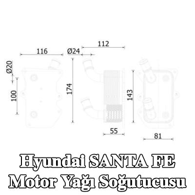 MAHLE Conta/sızdırmazlık elemanı olmayan motor yağı soğutucusu — Hyundai Santa Fe