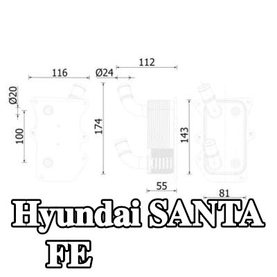 MAHLE مبرد زيت المحرك بدون حشية/مانع تسرب — Hyundai Santa Fe