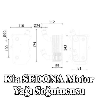 MAHLE Conta/sızdırmazlık elemanı olmayan motor yağı soğutucusu — Kia Sedona
