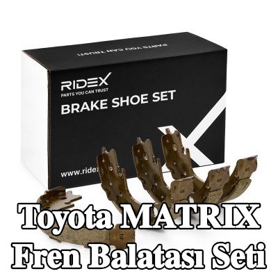 RIDEX Arka aks fren pabucu seti, el freni kolu olmadan — Toyota Matrix