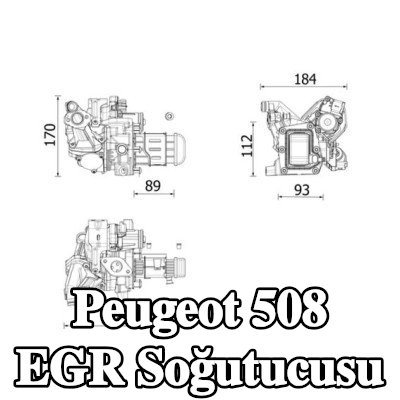 MAHLE Contasız EGR soğutucu, EGR valfli — 2012 Peugeot 508