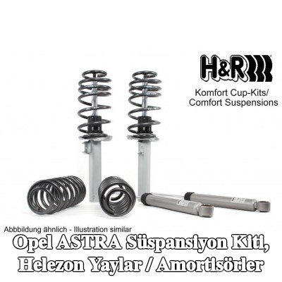 H&R Süspansiyon kiti, helezon yaylar / amortisörler Ön Aks, Arka Aks — 2000 Opel Astra