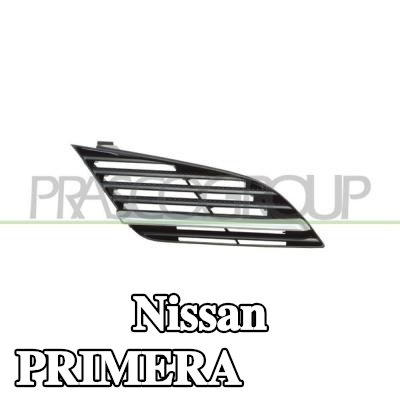 PRASCO شبكة المبرد - اليمنى, أسود, كروم, كروم/أسود — Nissan Primera