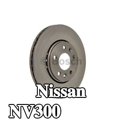 BOSCH القطر الخارجي لقرص المكابح: 296mm, مُهوى, مزود بفتحات تهوية داخلية, مشحم — Nissan Nv300