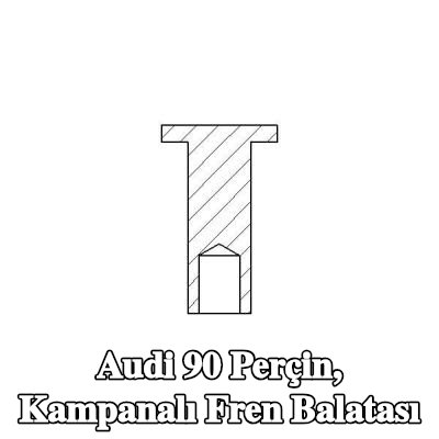 TEXTAR Perçin, kampanalı fren balatası — Audi 90