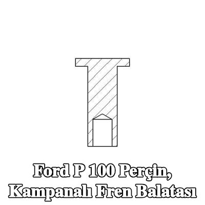 TEXTAR Perçin, kampanalı fren balatası — Ford P 100