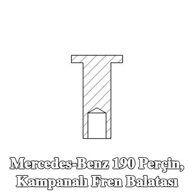 TEXTAR Perçin, kampanalı fren balatası — Mercedes-Benz 190