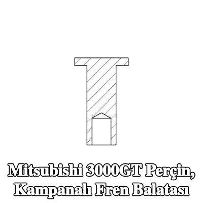 TEXTAR Perçin, kampanalı fren balatası — Mitsubishi 3000gt