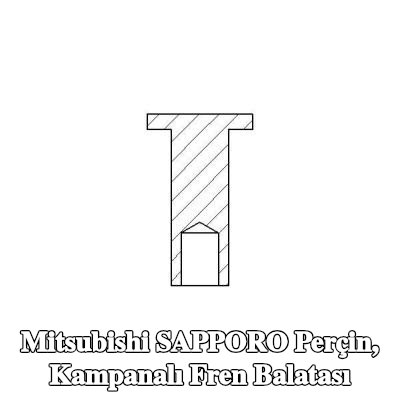 TEXTAR Perçin, kampanalı fren balatası — Mitsubishi Sapporo