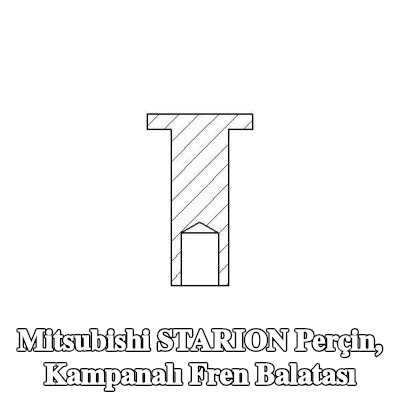 TEXTAR Perçin, kampanalı fren balatası — Mitsubishi Starion