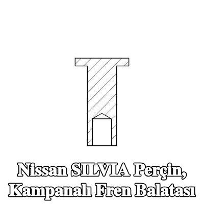 TEXTAR Perçin, kampanalı fren balatası — Nissan Silvia
