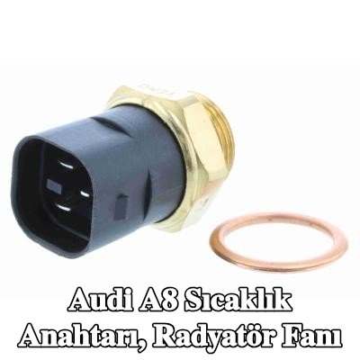 VEMO Sıcaklık Anahtarı, conta/sızdırmazlık elemanlı radyatör fanı, Orijinal Kalite — Audi A8