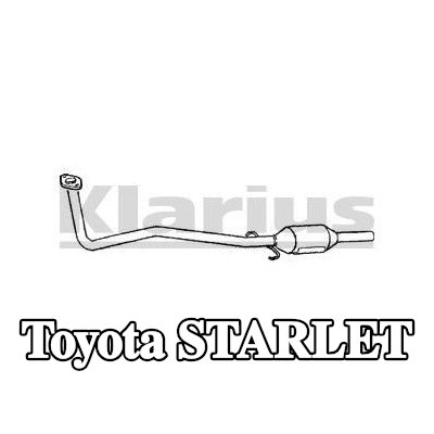 VEGAZ محول حفاز مع مواد التثبيت/التركيب — Toyota Starlet