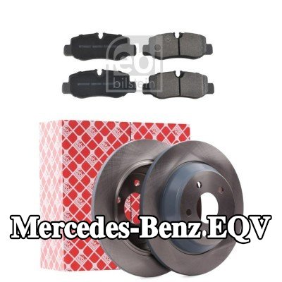 FEBI BILSTEIN مجموعة أقراص الفرامل والوسادات للمحور الخلفي, صلب — Mercedes-Benz Eqv