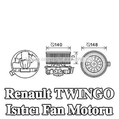 PRASCO Isıtıcı fan motoru — Renault Twingo