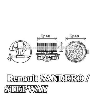 PRASCO محرك منفاخ التدفئة — 2012 Renault Sandero / Stepway