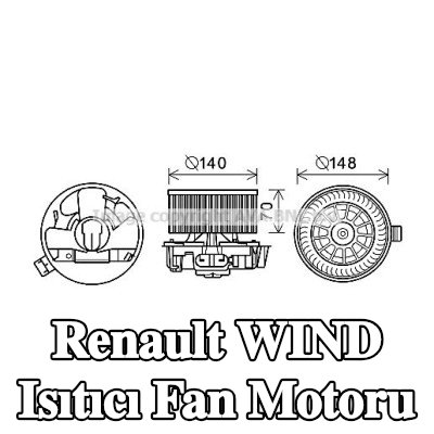 PRASCO Isıtıcı fan motoru — Renault Wind