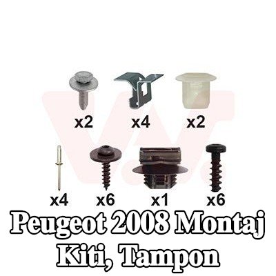VAN WEZEL Montaj Kiti, tampon — Peugeot 2008