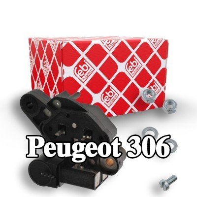 FEBI BILSTEIN منظم جهد المولد الكهربائي مع مواد التثبيت/التركيب — Peugeot 306