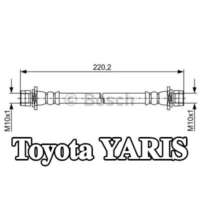 BOSCH خرطوم الفرامل 195mm — Toyota Yaris