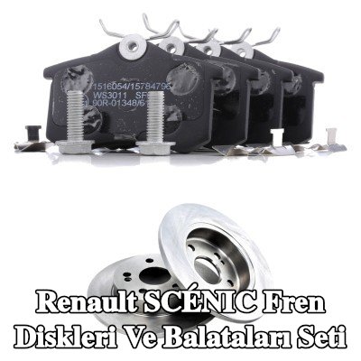 RIDEX Fren diskleri ve balataları seti Arka Aks, düz — 2000 Renault Scénic