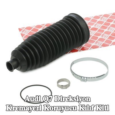 FEBI BILSTEIN Sol ön aks direksiyon kremayeri kılıfı kiti, kelepçeli — 2012 Audi Q7