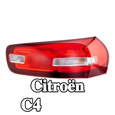HELLA المصباح الخلفي الأيمن, مع حامل لمبة, مع لمبات — 2013 Citroën C4