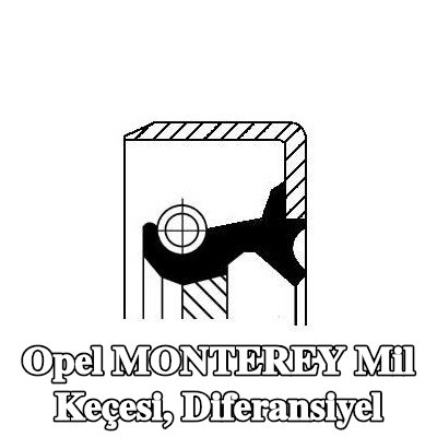 CORTECO Mil Keçesi, diferansiyel — Opel Monterey