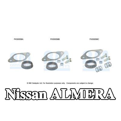 BM CATALYSTS طقم التثبيت، أنبوب العادم — Nissan Almera