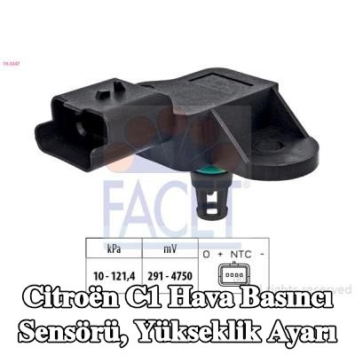 FACET Hava Basıncı Sensörü, yükseklik ayarı — 2016 Citroën C1