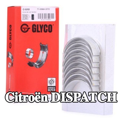 GLYCO محامل الطرف الكبير ذات ظهر فولاذي مطلي بالبرونز — 2000 Citroën Dispatch
