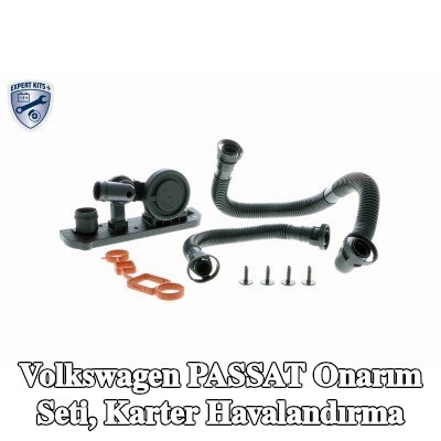 VAICO Onarım Seti, karter havalandırması Silindir Kafası, contalı/sızdırmaz, hortumlu, cıvata/vida ile — 2010 Volkswagen Passat
