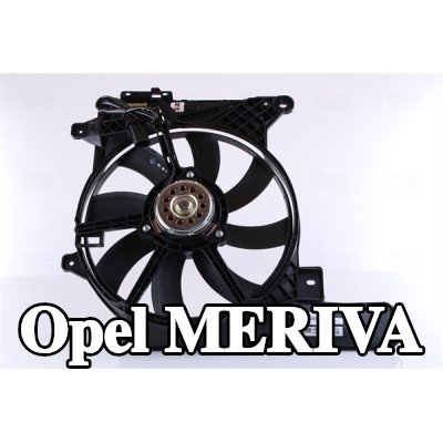 NISSENS مروحة, المبرد 365mm, مع غطاء مروحة المبرد, بدون مقاوم, بدون وحدة التحكم — 2003 Opel Meriva