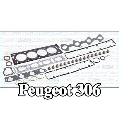 AJUSA مجموعة حشيات, رأس الأسطوانة مع حشوة رأس الأسطوانة, مع أختام ساق الصمام, FIBERMAX — Peugeot 306