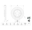 BOSCH Fren diski Dış Çap: 300mm, Havalandırmalı, Kaplamalı — Hyundai i40 (7)