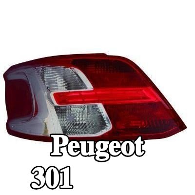 ABAKUS المصباح الخلفي الأيسر, بدون لمبة, بدون حامل لمبة — Peugeot 301