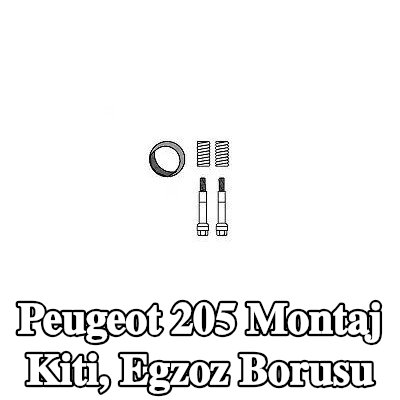 VEGAZ Montaj Kiti, egzoz borusu — Peugeot 205