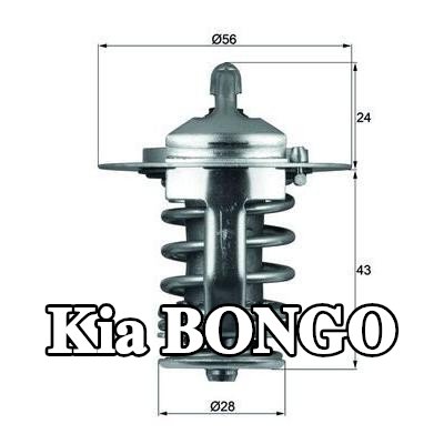 MAHLE ثرموستات 82°C, 56mm, 28mm, بدون حشية/مانع تسرب — Kia Bongo