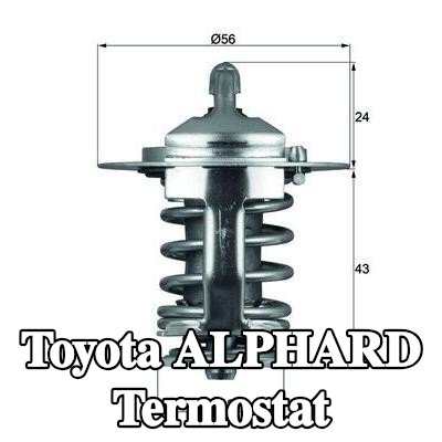 MAHLE Termostat 82°C, 56mm, 28mm, contasız/sızdırmazlık elemanı olmadan — Toyota Alphard