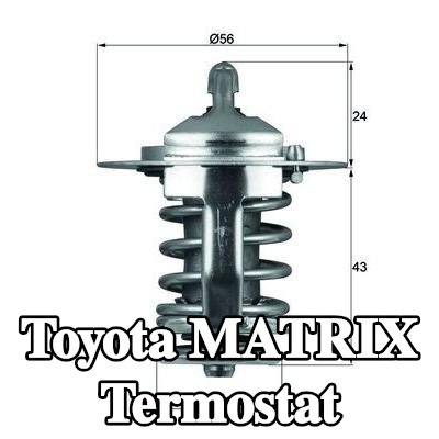 MAHLE Termostat 82°C, 56mm, 28mm, contasız/sızdırmazlık elemanı olmadan — Toyota Matrix