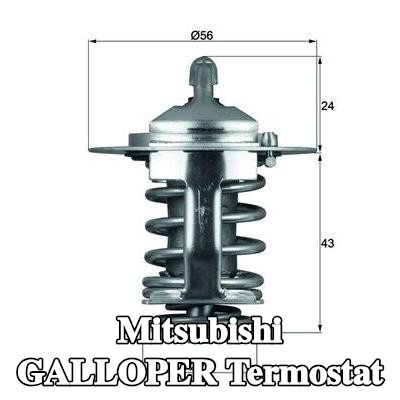 MAHLE Termostat 82°C, 56mm, 28mm, contasız/sızdırmazlık elemanı olmadan — Mitsubishi Galloper