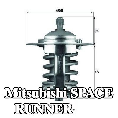 MAHLE ثرموستات 82°C, 56mm, 28mm, بدون حشية/مانع تسرب — Mitsubishi Space Runner