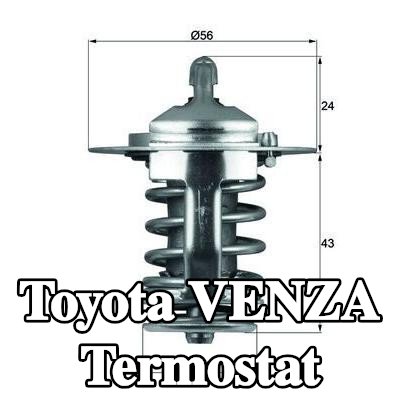 MAHLE Termostat 82°C, 56mm, 28mm, contasız/sızdırmazlık elemanı olmadan — Toyota Venza