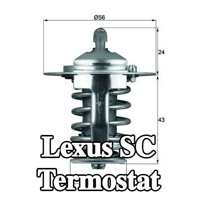 MAHLE Termostat 82°C, 56mm, 28mm, contasız/sızdırmazlık elemanı olmadan — 1992 Lexus Sc