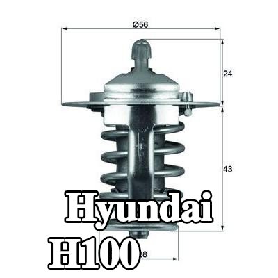 MAHLE ثرموستات 82°C, 56mm, 28mm, بدون حشية/مانع تسرب — Hyundai H100